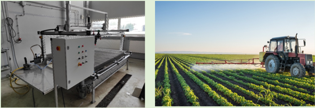 Inequality spray table to measurements inequality crosswise spray boom 0